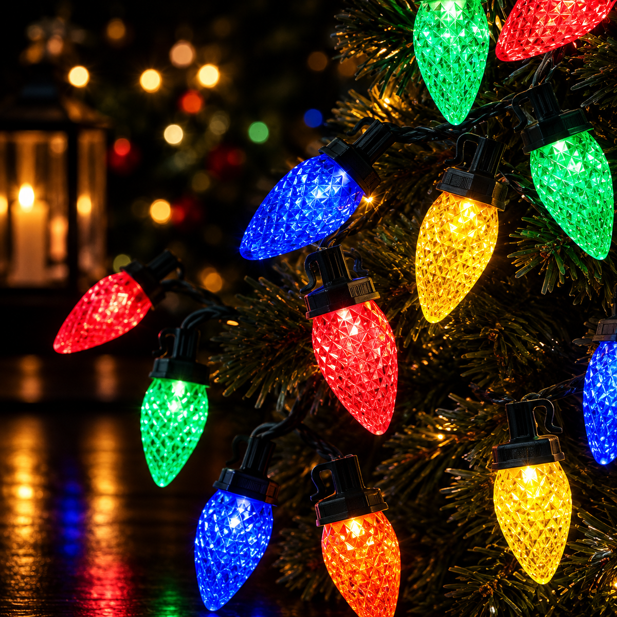 Solar String Lights Outdoor, Waterproof LED Decorative Lights for Garden Yard Patio, Christmas Tree & Holiday Fairy Lights