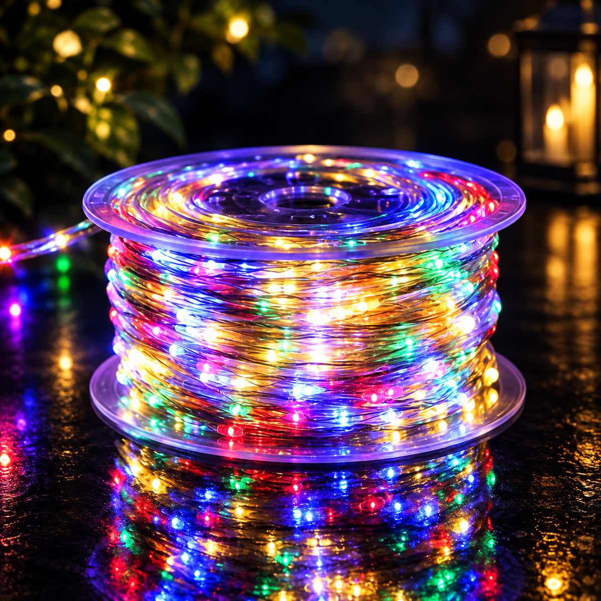 Christmas Tree Decoration Lights, Outdoor Remote Control Copper Wire String Lights, LED Starry Fairy Lights & Garland