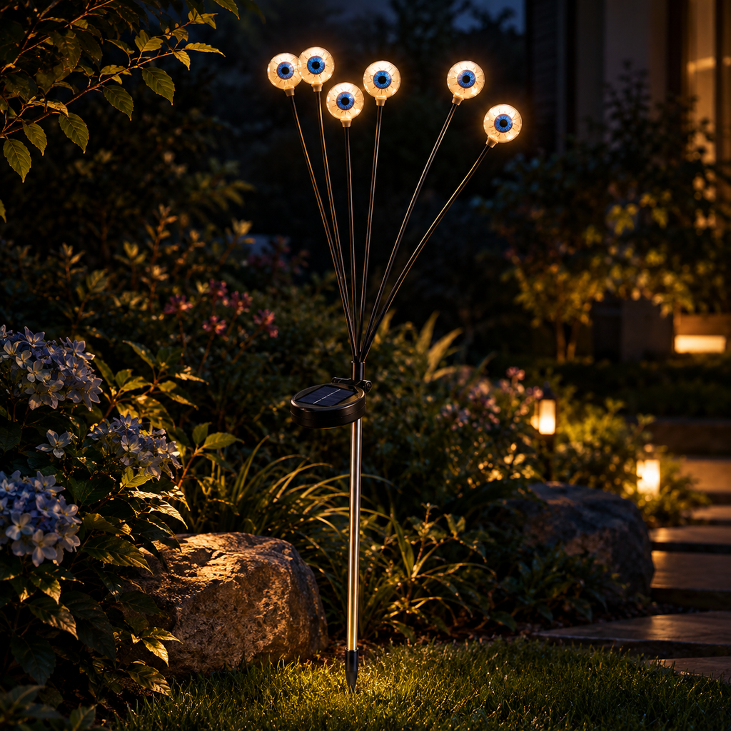 Solar Halloween Eyeball Swinging Light