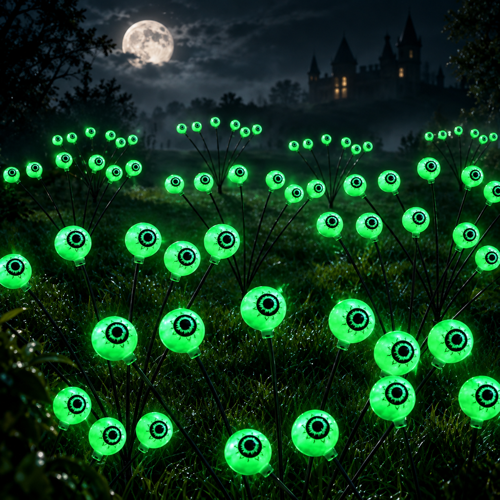 Solar Halloween Eyeball Swinging Light
