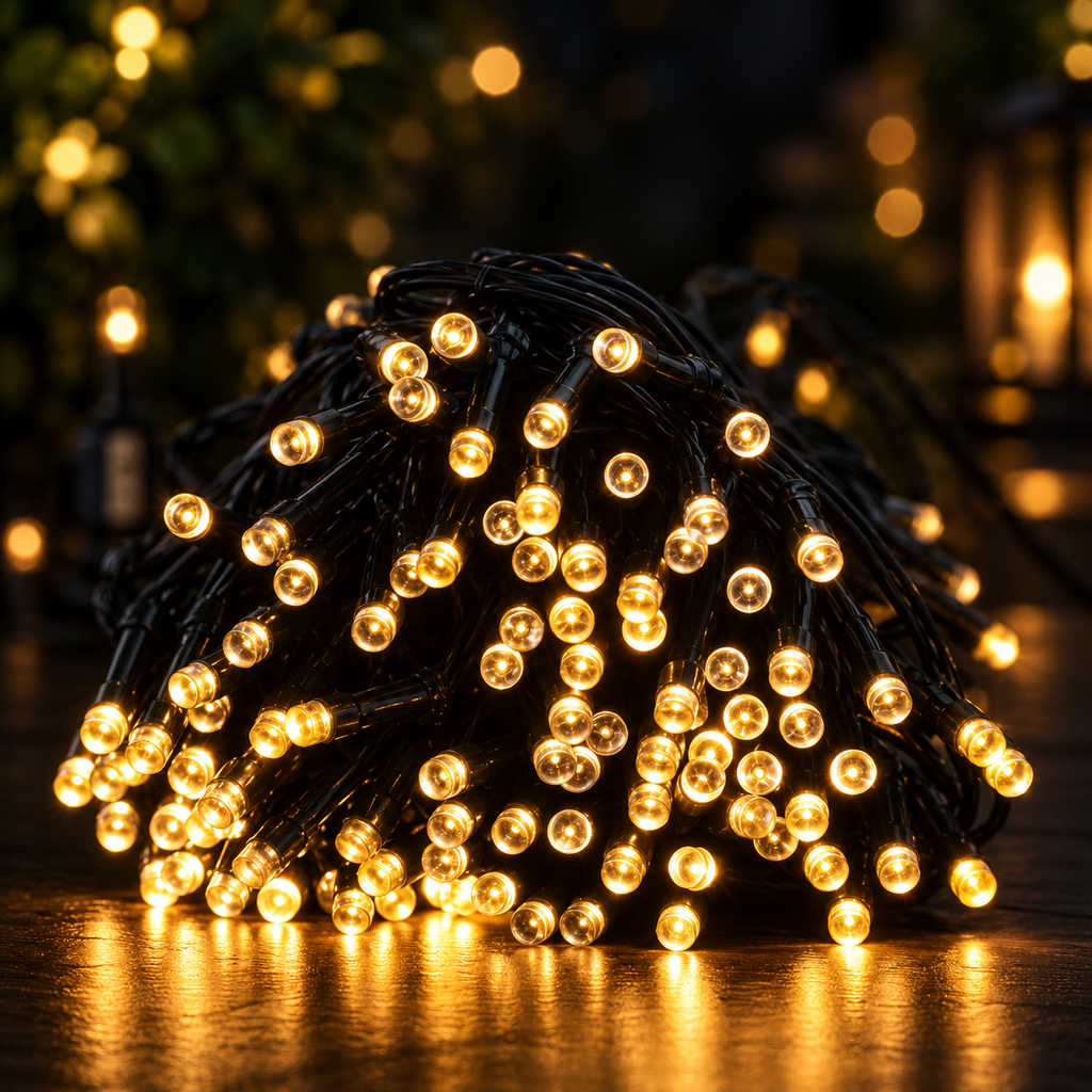 Solar String Lights Outdoor, Waterproof LED Fairy Lights for Christmas, Garden, Yard & Patio, Decorative Ambiance Lights