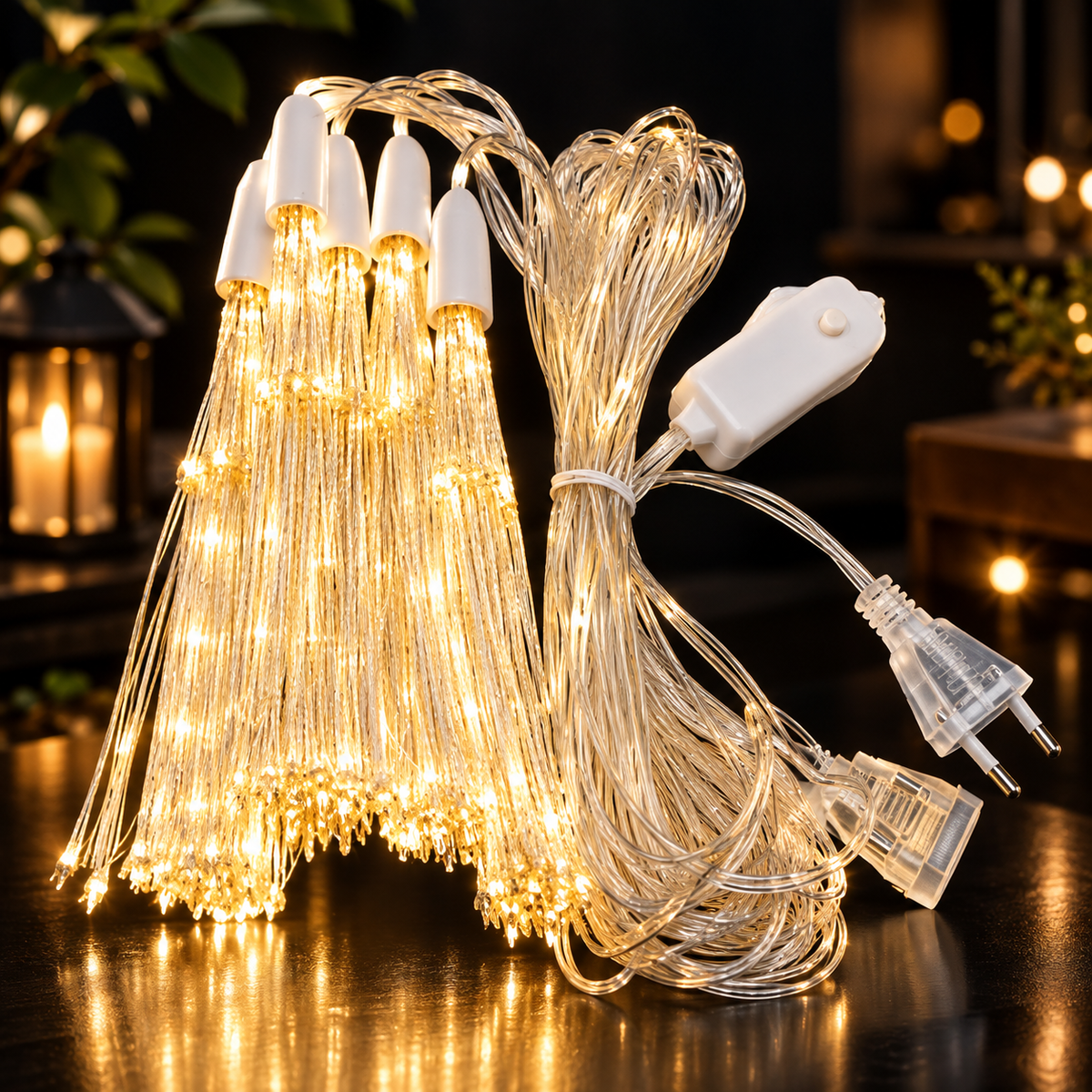 Remote Control Firework Lights, LED String Lights for Indoor & Outdoor, Waterproof Decorative Hanging Lights for Ambiance & Party