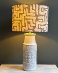 Modern White Ceramic Table Lamp with Abstract Geometric Shade – Minimalist Sculptural Lighting for Contemporary Homes
