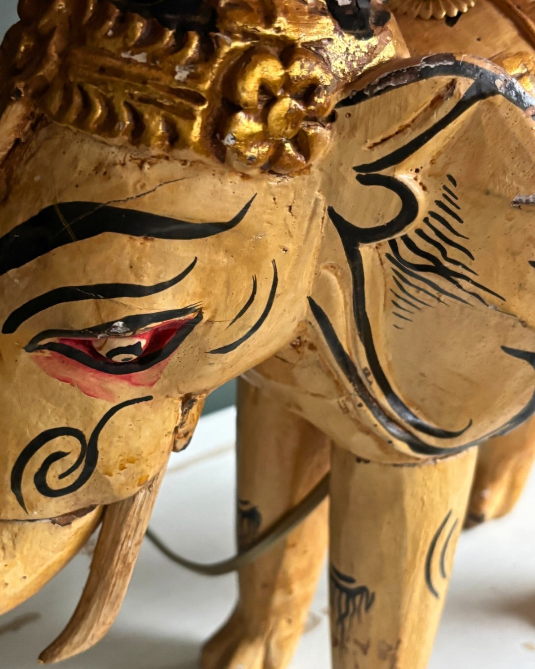 Vintage Elephant Ceramic Table Lamp with Handcrafted Shade – Eclectic Statement Lighting for Stylish Interiors