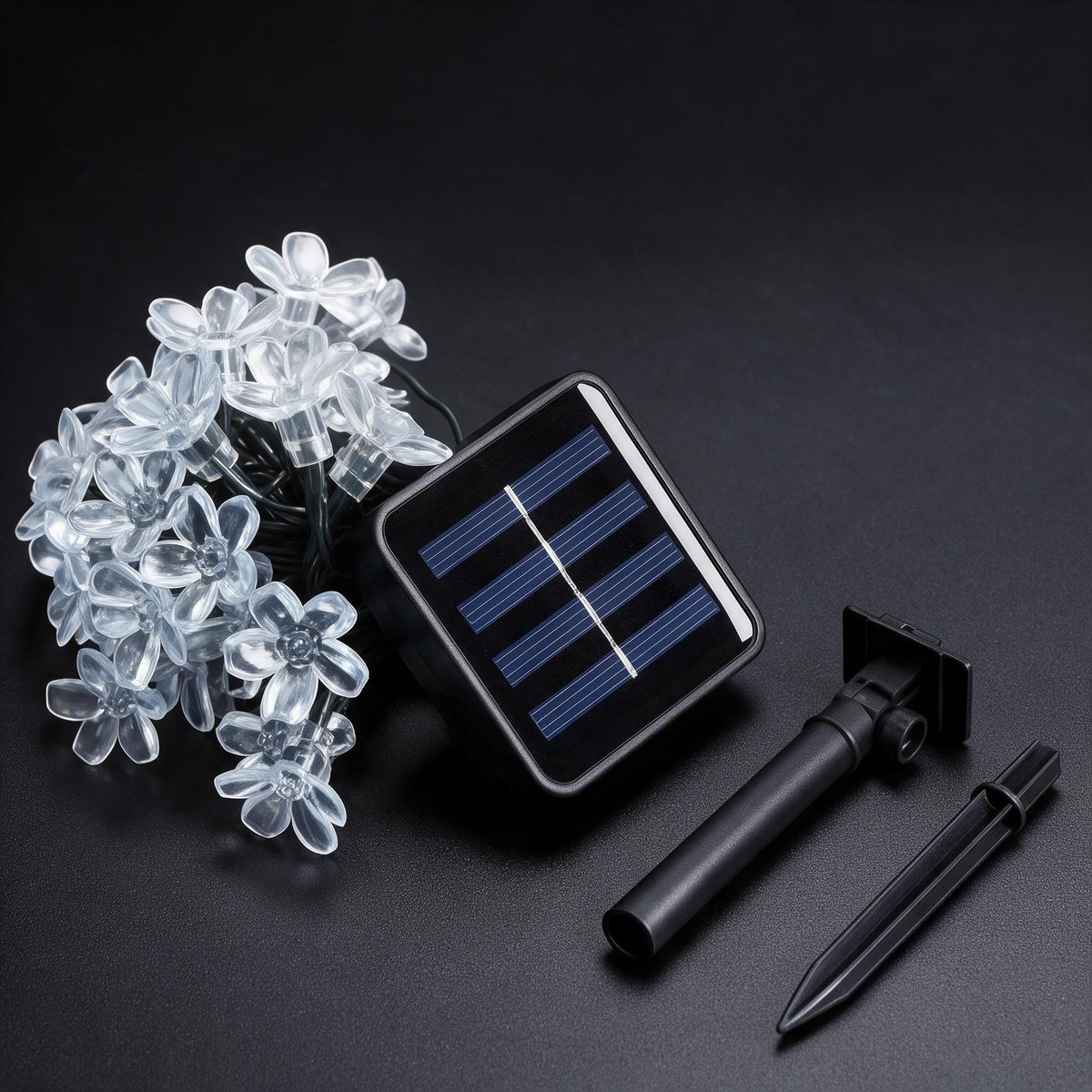 Solar Garden Lights, LED String Lights for Christmas Tree, Festive Outdoor Garden Decor