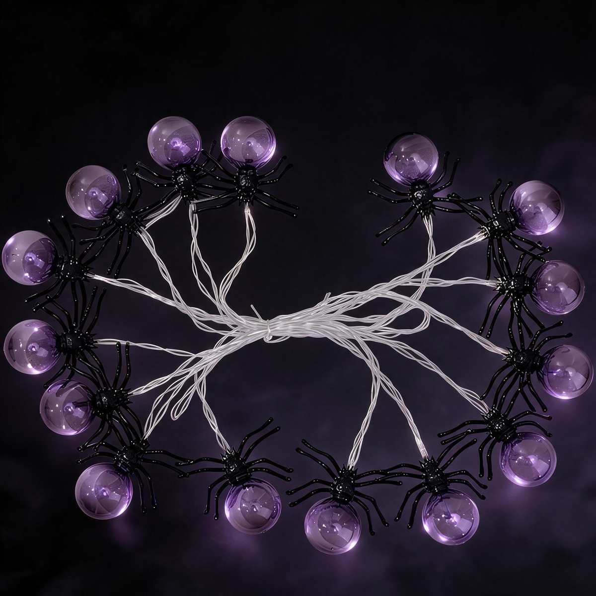 LED Spider String Lights - Halloween Yard & Party Decoration