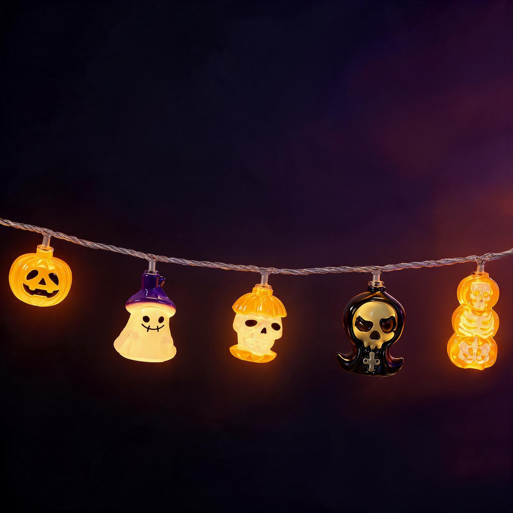Halloween LED Pumpkin & Skull String Lights
