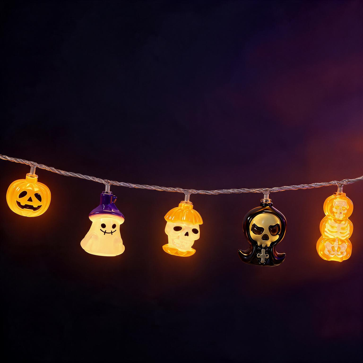 Halloween LED Pumpkin & Skull String Lights