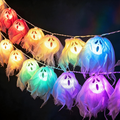 Halloween Ghost Head String Lights with White Gauze