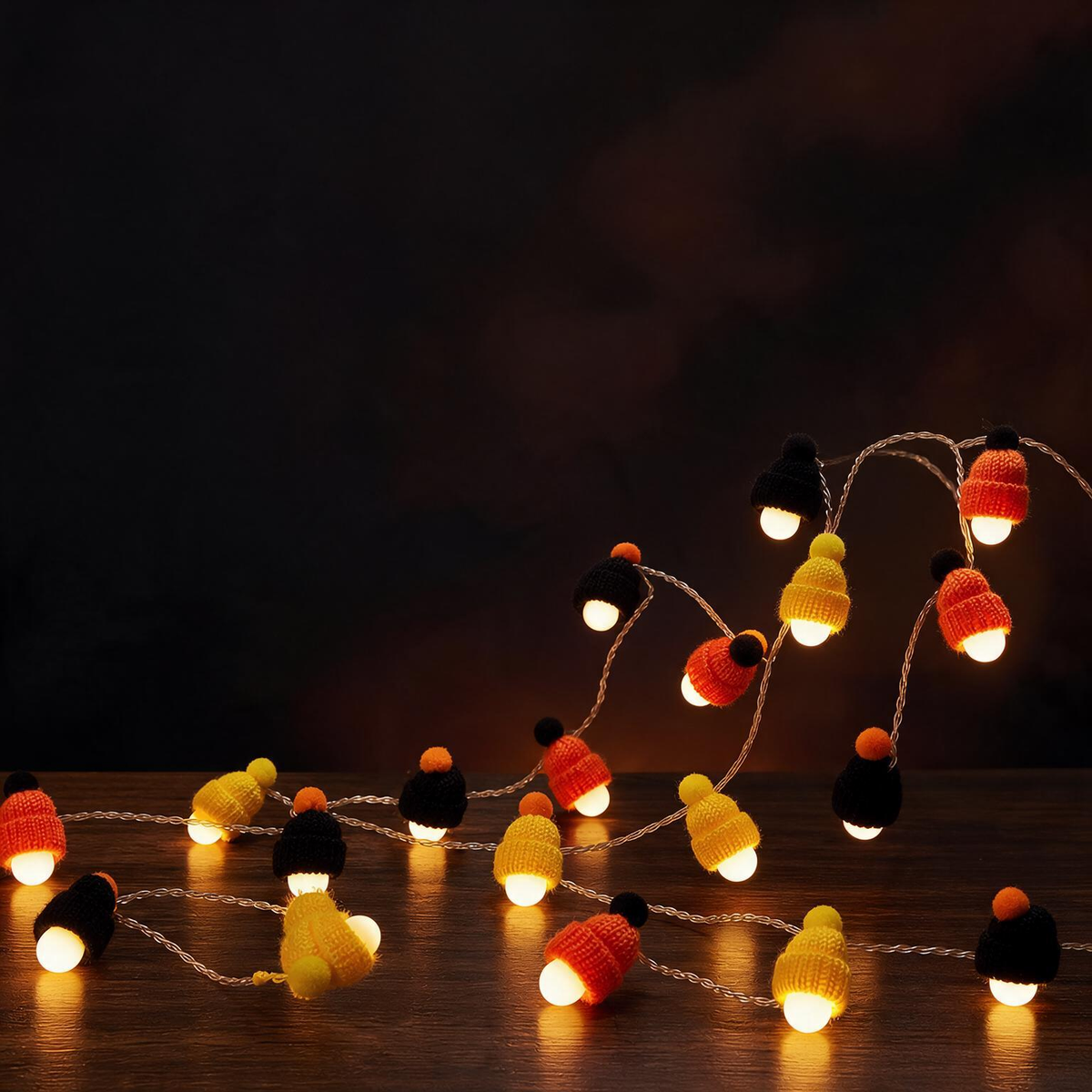 Halloween Round Ball String Lights with Hats