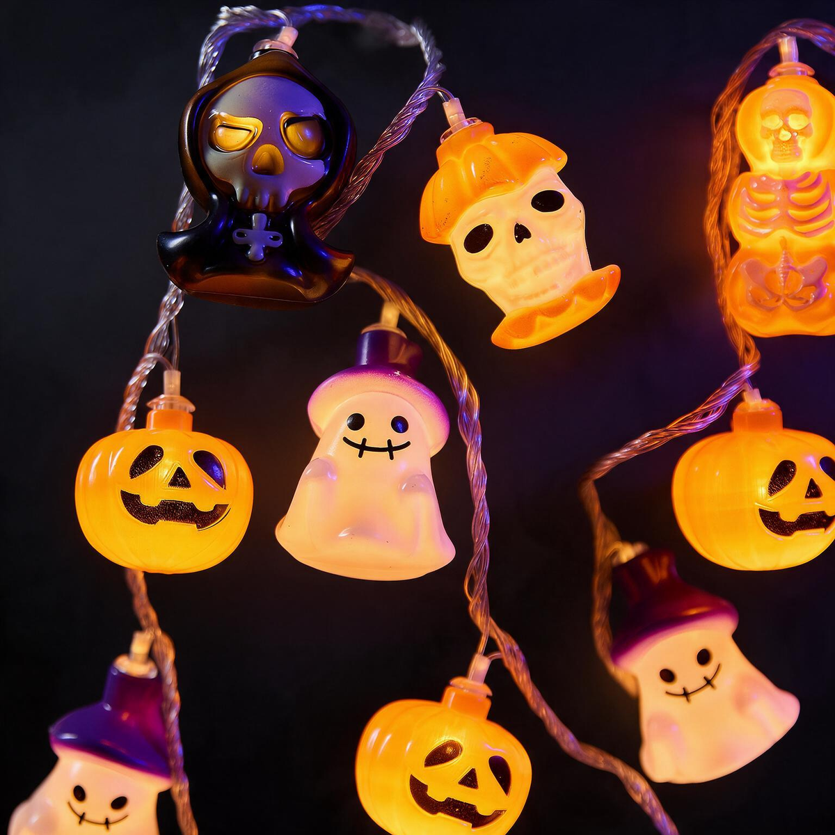 Halloween LED Pumpkin & Skull String Lights