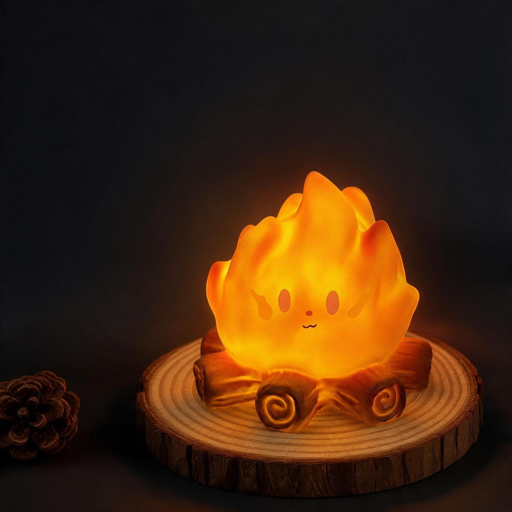 LED Campfire Night Light - Bedroom & Desktop Ambiance Lamp
