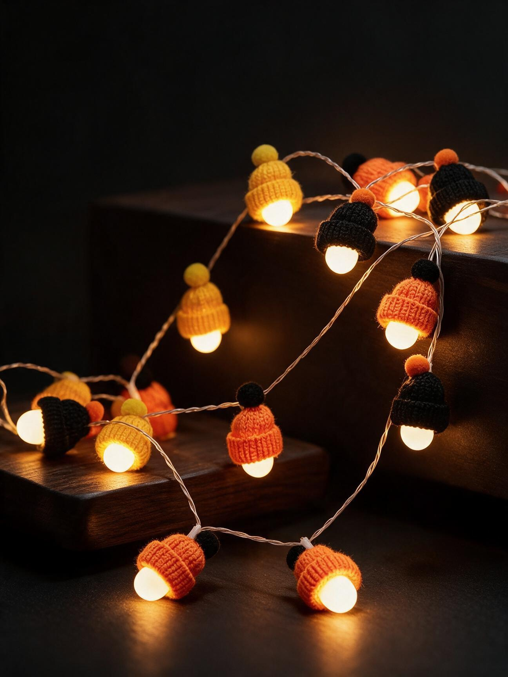 Halloween Round Ball String Lights with Hats